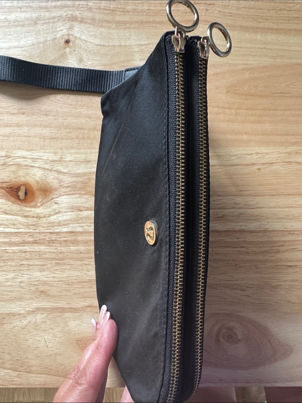 Lululemon Black Wristlet Clutch with Silver Logo Accent - Picture 8 of 12